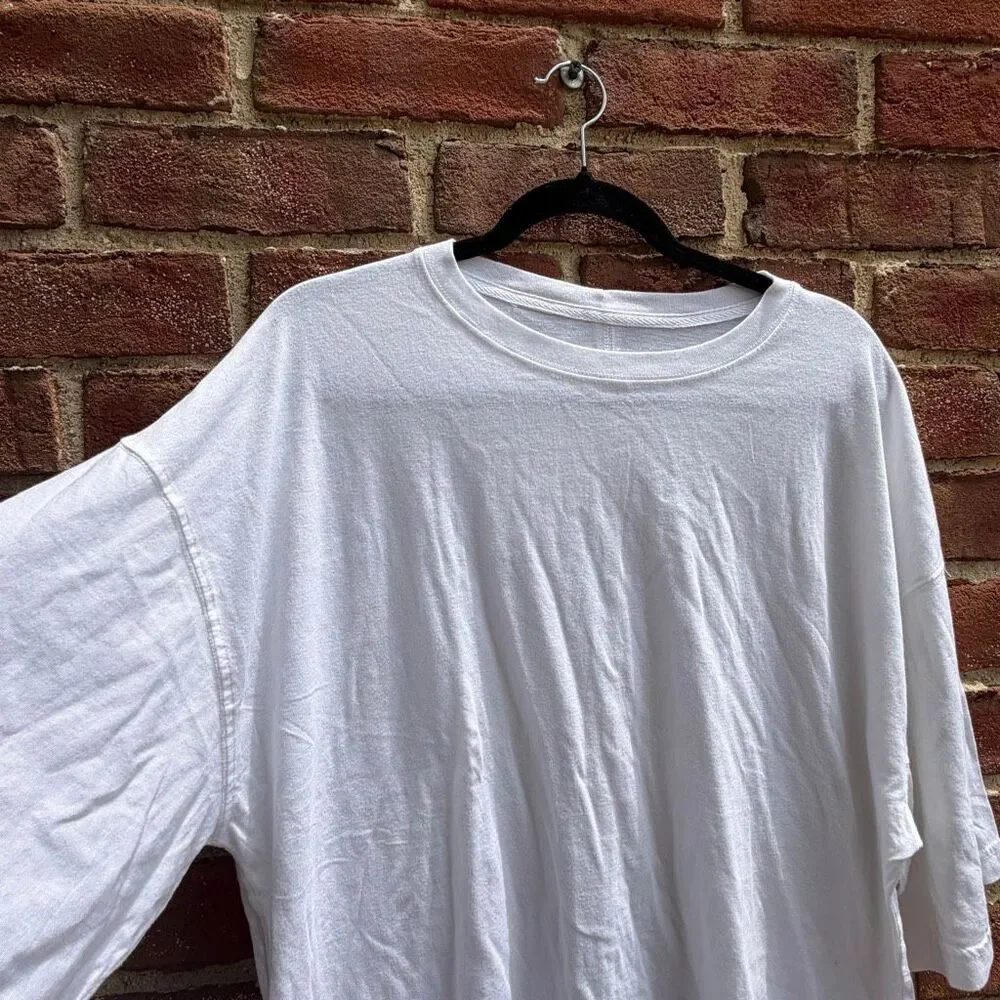 Free People X We The Free Perfect Oversized Tee shirt White XL NEW